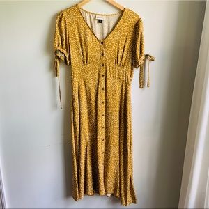 Universal Thread Floral Yellow Midi Dress - Size M